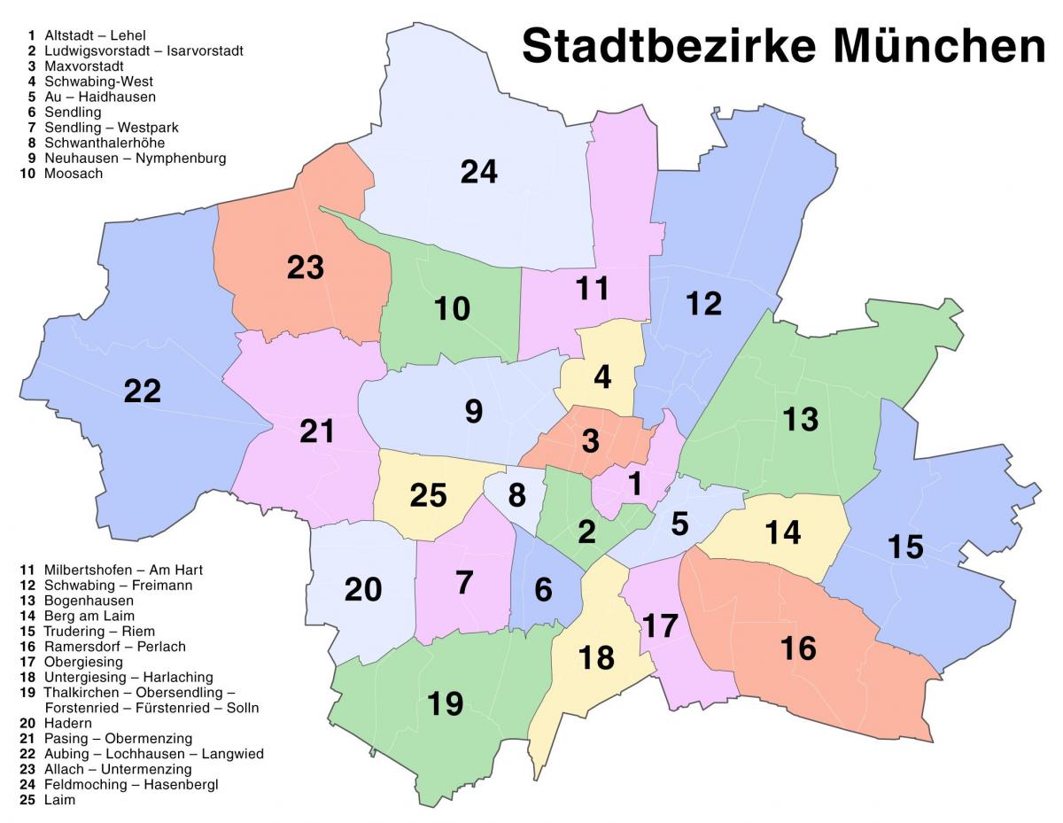 mapa DE munic suburbis