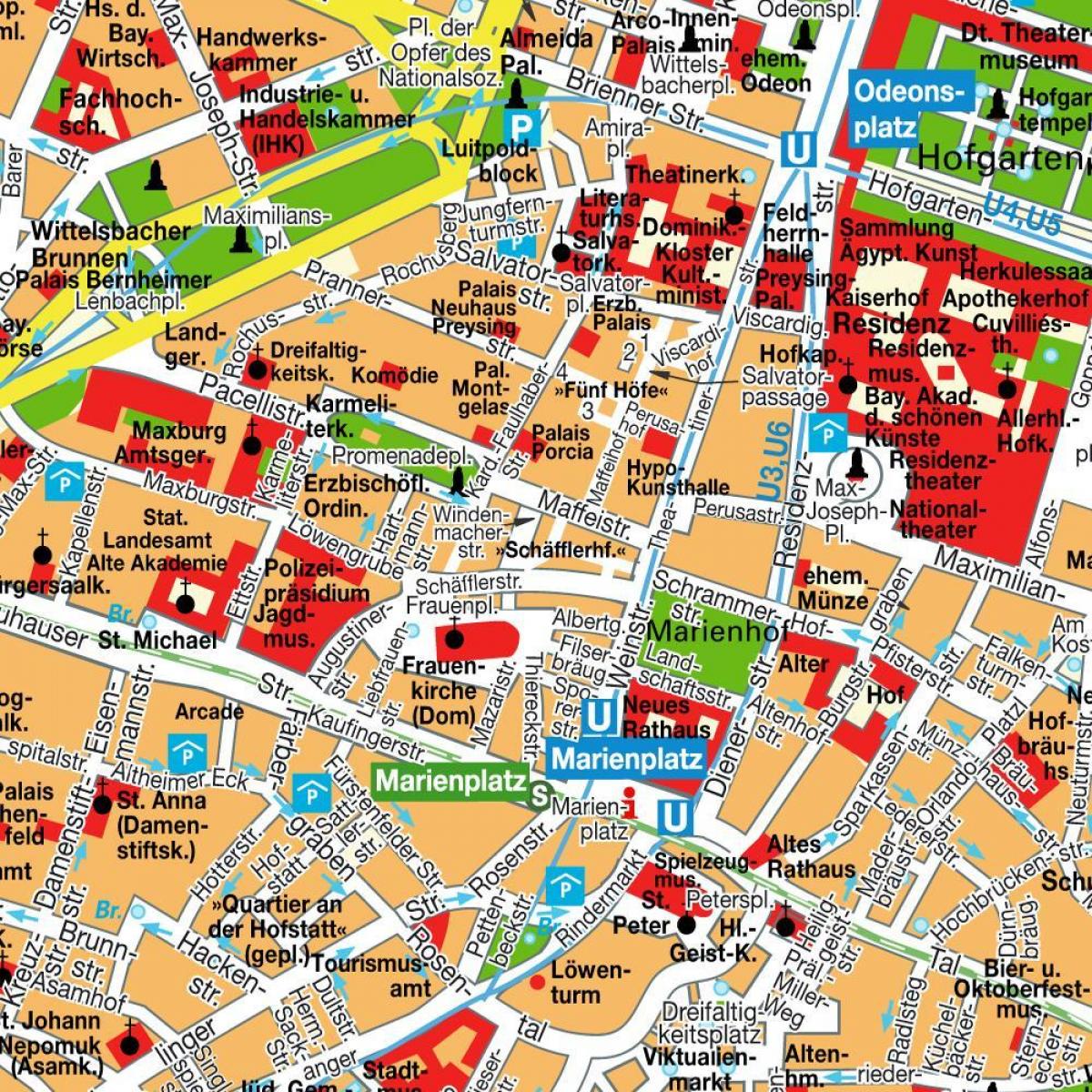 mapa de carrers del centre de munic