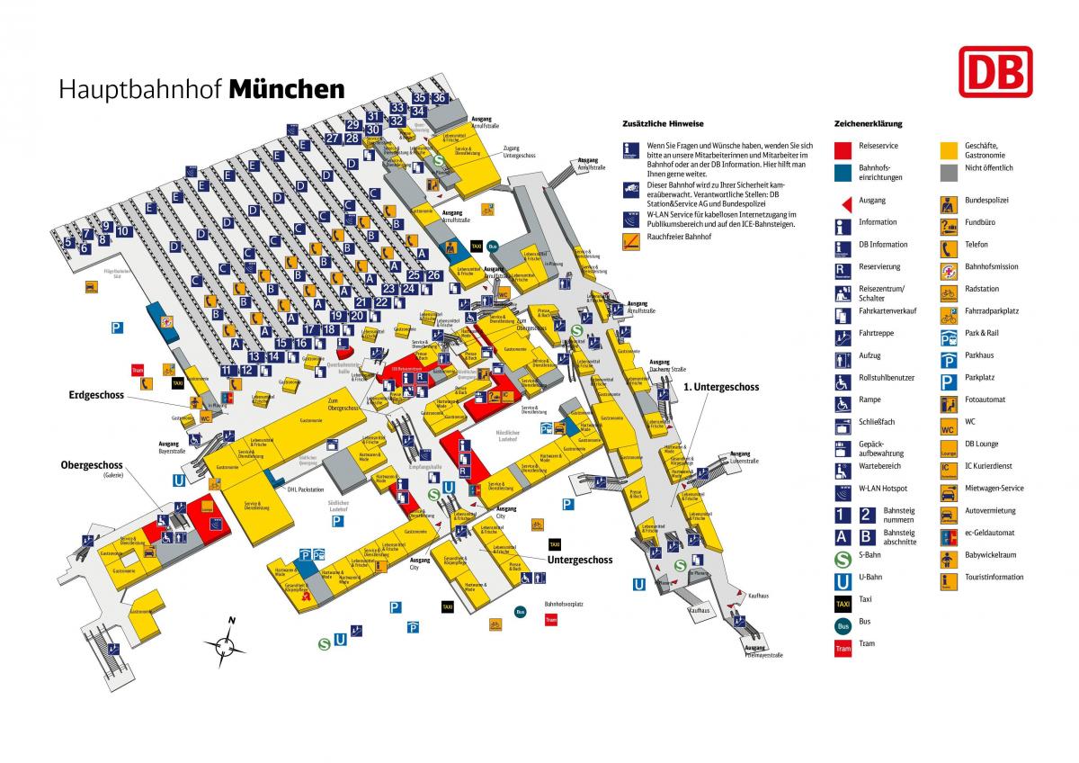 Mapa de muenchen hbf