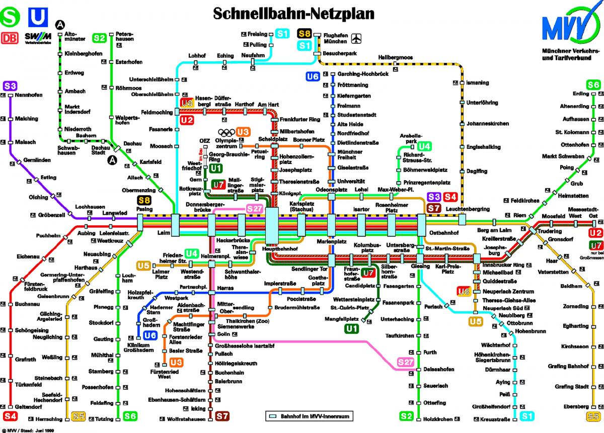 Mapa de munchen metro