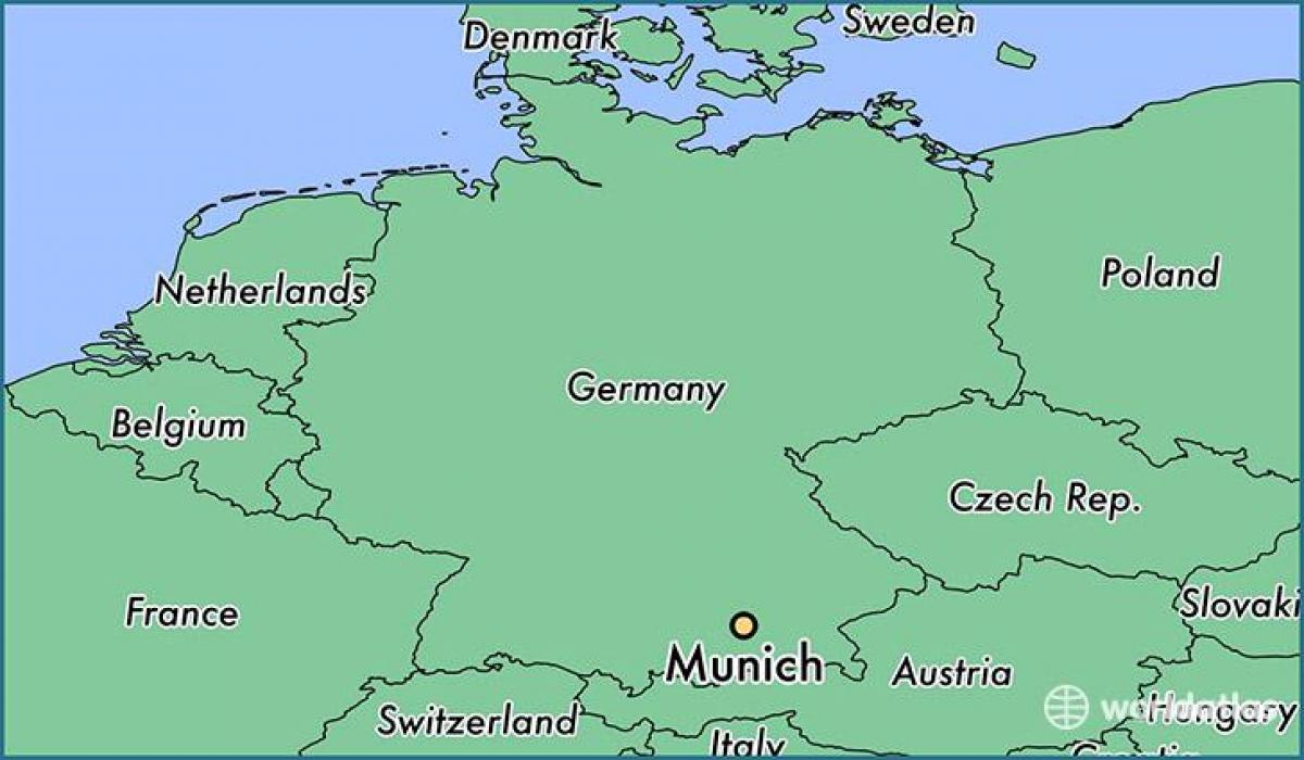 munic, alemanya en un mapa