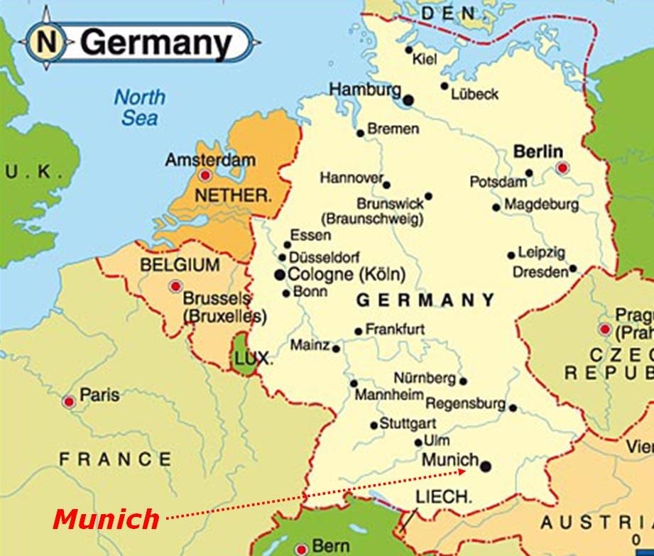 Mapa de munic europa
