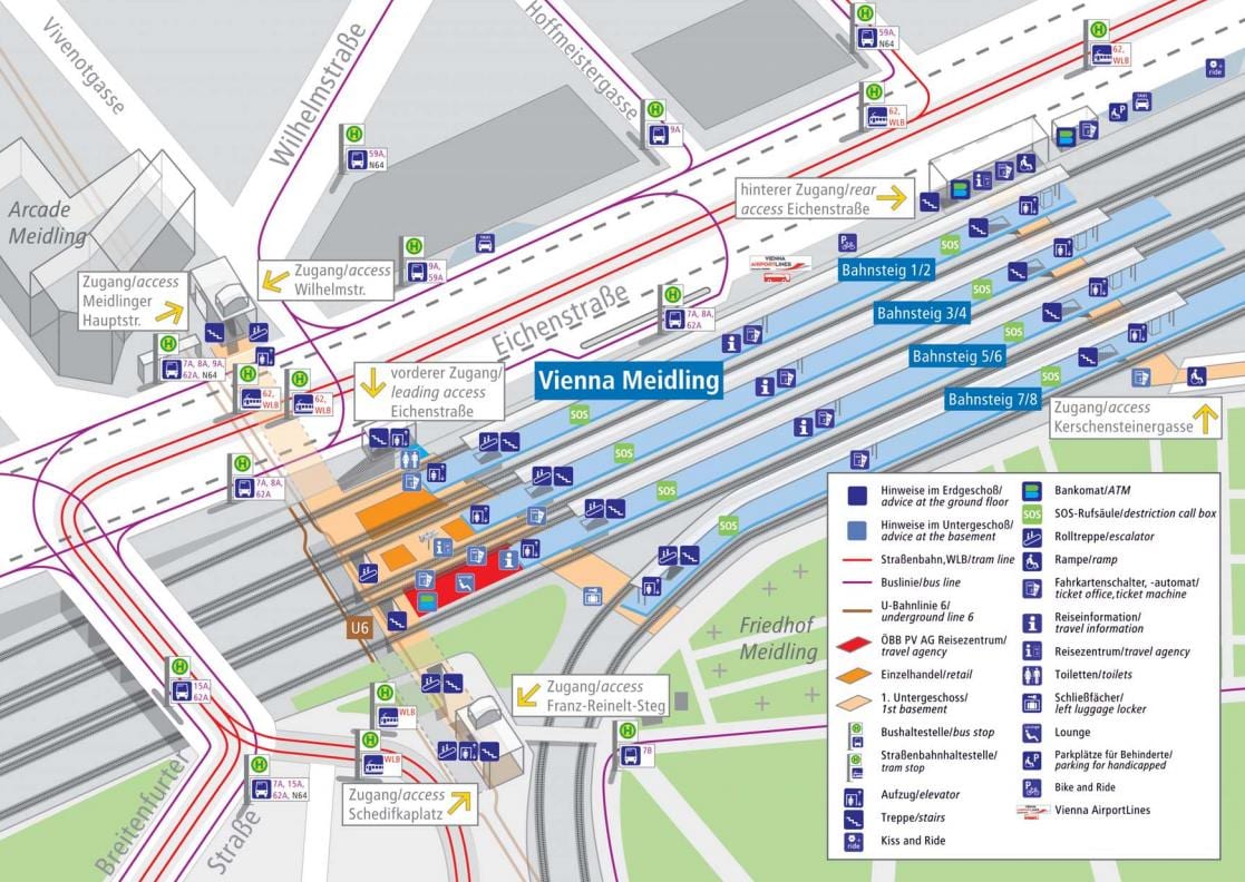 munic estació de tren de la plataforma mapa