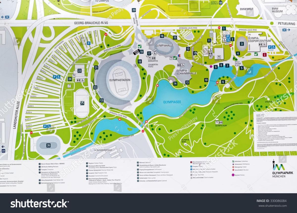 Mapa del parc olímpic de munic