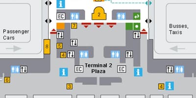 Mapa de l'aeroport de munic arribades