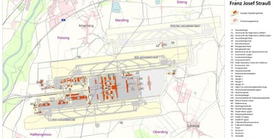 L'aeroport de munic terminal mapa
