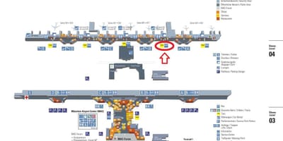 Mapa de la terminal 1 de l'aeroport de munic