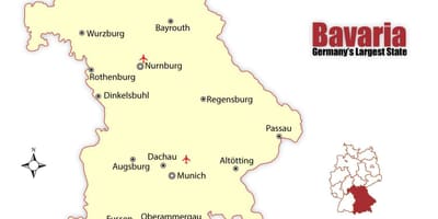Mapa d'alemanya mostrant munic
