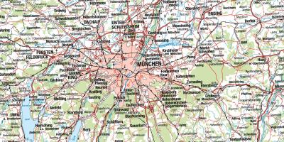 Mapa de munic i els seus voltants ciutats