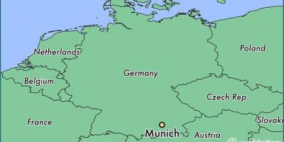 Munic, alemanya en un mapa