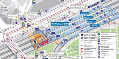 Munic estació de tren de la plataforma mapa