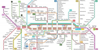 Munchen u-bahn mapa